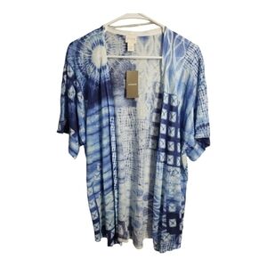 Chicos Zaina Ramie Blend Floral Wonders‎ Lightweight Party Office Cardigan 2/L